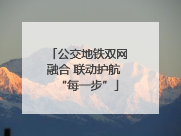 公交地铁双网融合 联动护航“每一步”