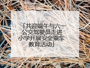 共迎端午与六一 公交驾驶员走进小学开展安全乘车教育活动