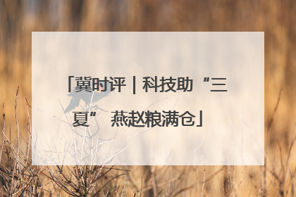 冀时评｜科技助“三夏” 燕赵粮满仓