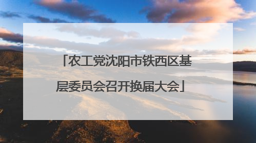 农工党沈阳市铁西区基层委员会召开换届大会