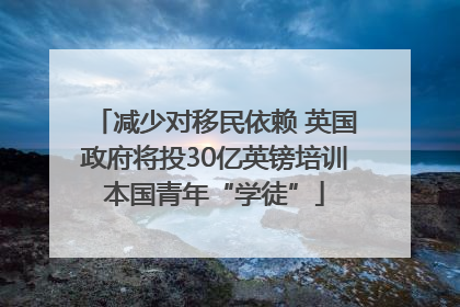 减少对移民依赖 英国政府将投30亿英镑培训本国青年“学徒”
