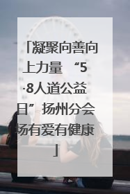 凝聚向善向上力量 “5·8人道公益日”扬州分会场有爱有健康