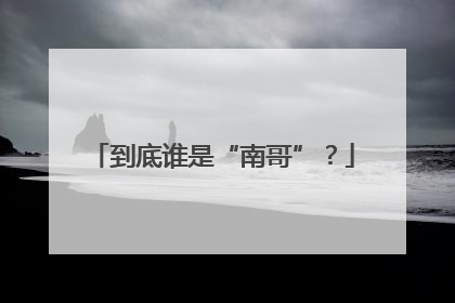到底谁是“南哥”？