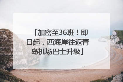 加密至36班！即日起，西海岸往返青岛机场巴士升级