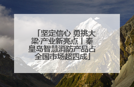 坚定信心 勇挑大梁·产业新亮点丨秦皇岛智慧消防产品占全国市场超四成