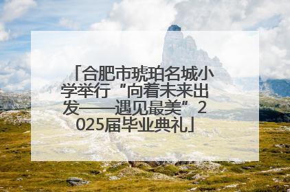 合肥市琥珀名城小学举行“向着未来出发——遇见最美”2025届毕业典礼
