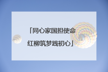 同心家国担使命 红柳筑梦践初心