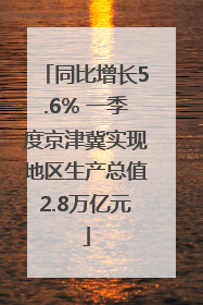 同比增长5.6% 一季度京津冀实现地区生产总值2.8万亿元