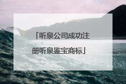 听泉公司成功注册听泉鉴宝商标