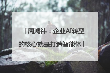 周鸿祎：企业AI转型的核心就是打造智能体