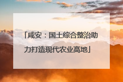 咸安：国土综合整治助力打造现代农业高地