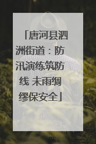 唐河县泗洲街道：防汛演练筑防线 未雨绸缪保安全