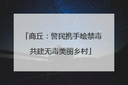 商丘：警民携手绘禁毒 共建无毒美丽乡村