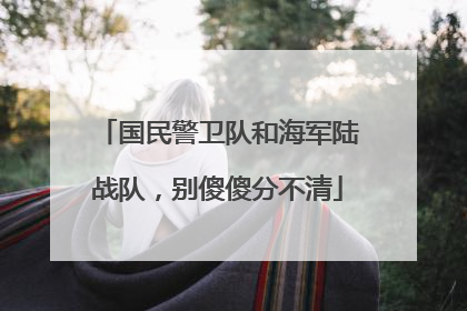 国民警卫队和海军陆战队，别傻傻分不清
