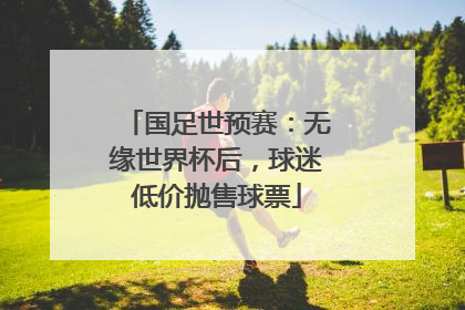 国足世预赛：无缘世界杯后，球迷低价抛售球票