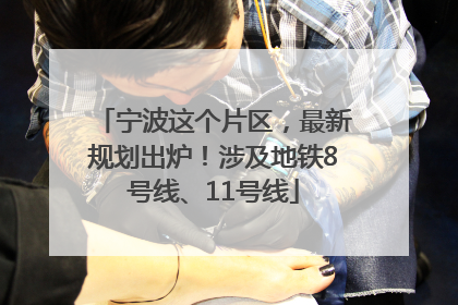 宁波这个片区，最新规划出炉！涉及地铁8号线、11号线