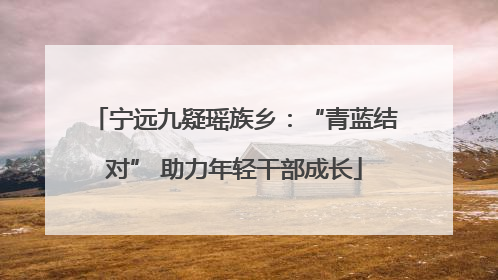 宁远九疑瑶族乡：“青蓝结对” 助力年轻干部成长