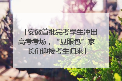 安徽首批完考学生冲出高考考场，“显眼包”家长们迎接考生归来