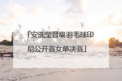 安洗莹晋级羽毛球印尼公开赛女单决赛