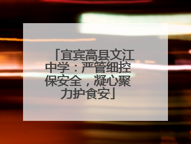 宜宾高县文江中学：严管细控保安全，凝心聚力护食安