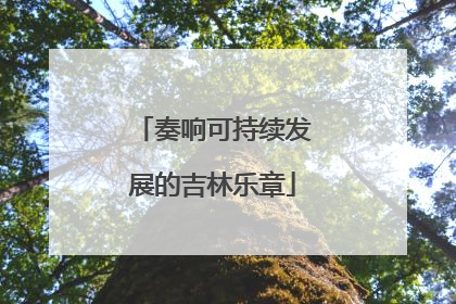 奏响可持续发展的吉林乐章
