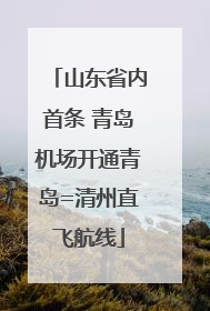 山东省内首条 青岛机场开通青岛=清州直飞航线