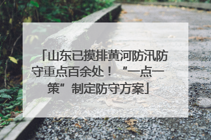 山东已摸排黄河防汛防守重点百余处！“一点一策”制定防守方案