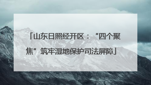 山东日照经开区：“四个聚焦”筑牢湿地保护司法屏障
