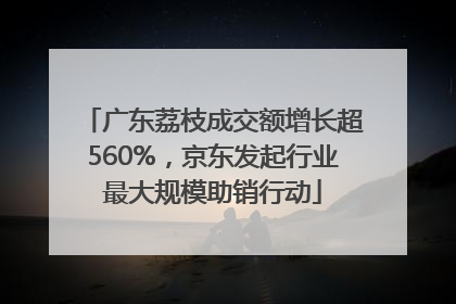 广东荔枝成交额增长超560%，京东发起行业最大规模助销行动