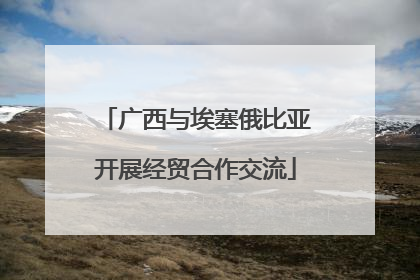 广西与埃塞俄比亚开展经贸合作交流