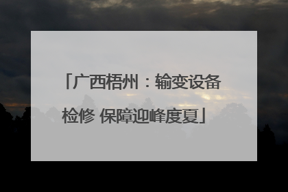 广西梧州：输变设备检修 保障迎峰度夏