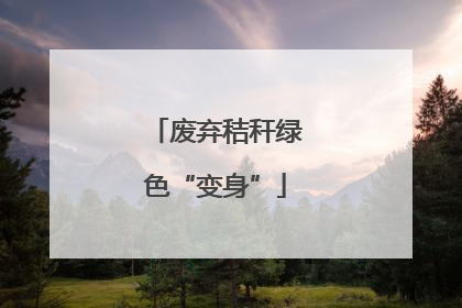 废弃秸秆绿色“变身”