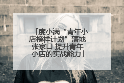 度小满“青年小店榜样计划”落地张家口 提升青年小店的实战能力