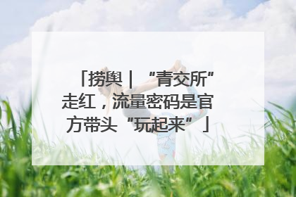 捞舆｜“青交所”走红，流量密码是官方带头“玩起来”