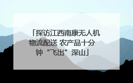 探访江西南康无人机物流配送 农产品十分钟“飞出”深山