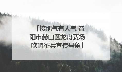 接地气有人气 益阳市赫山区龙舟赛场吹响征兵宣传号角