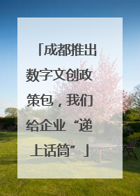 成都推出数字文创政策包，我们给企业“递上话筒”