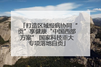 打造区域慢病协同“贡”享健康“中国西部方案” 国家科技重大专项落地自贡