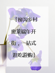 柳沟乡村奥莱端午开街，一站式逛吃游购