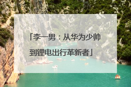 李一男：从华为少帅到锂电出行革新者