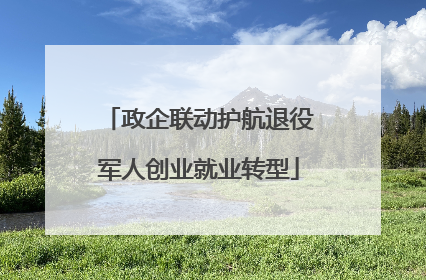政企联动护航退役军人创业就业转型
