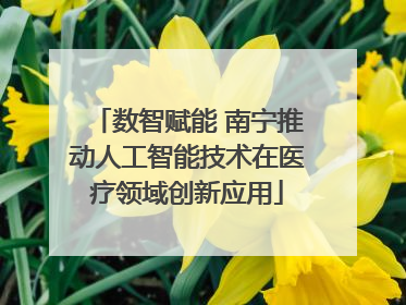数智赋能 南宁推动人工智能技术在医疗领域创新应用