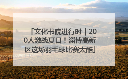 文化书院进行时｜200人激战夏日！淄博高新区这场羽毛球比赛太酷
