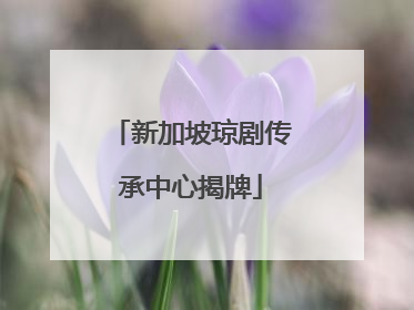 新加坡琼剧传承中心揭牌