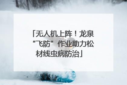 无人机上阵！龙泉“飞防”作业助力松材线虫病防治