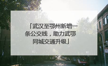 武汉至鄂州新增一条公交线，助力武鄂同城交通升级