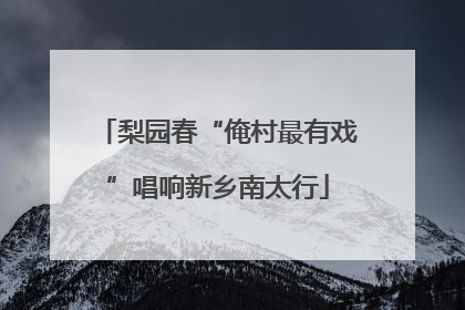 梨园春“俺村最有戏”唱响新乡南太行