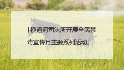 横道河司法所开展全民禁毒宣传月主题系列活动