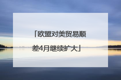 欧盟对美贸易顺差4月继续扩大
