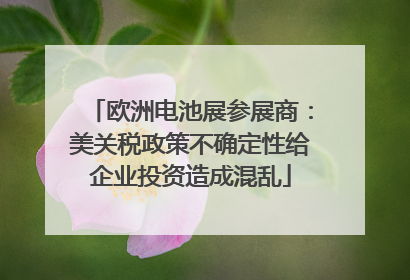欧洲电池展参展商：美关税政策不确定性给企业投资造成混乱